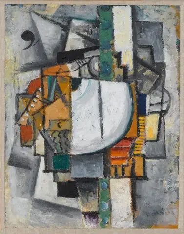 Kubisch-futuristische Komposition mit Klavier - Kazimir Malevich