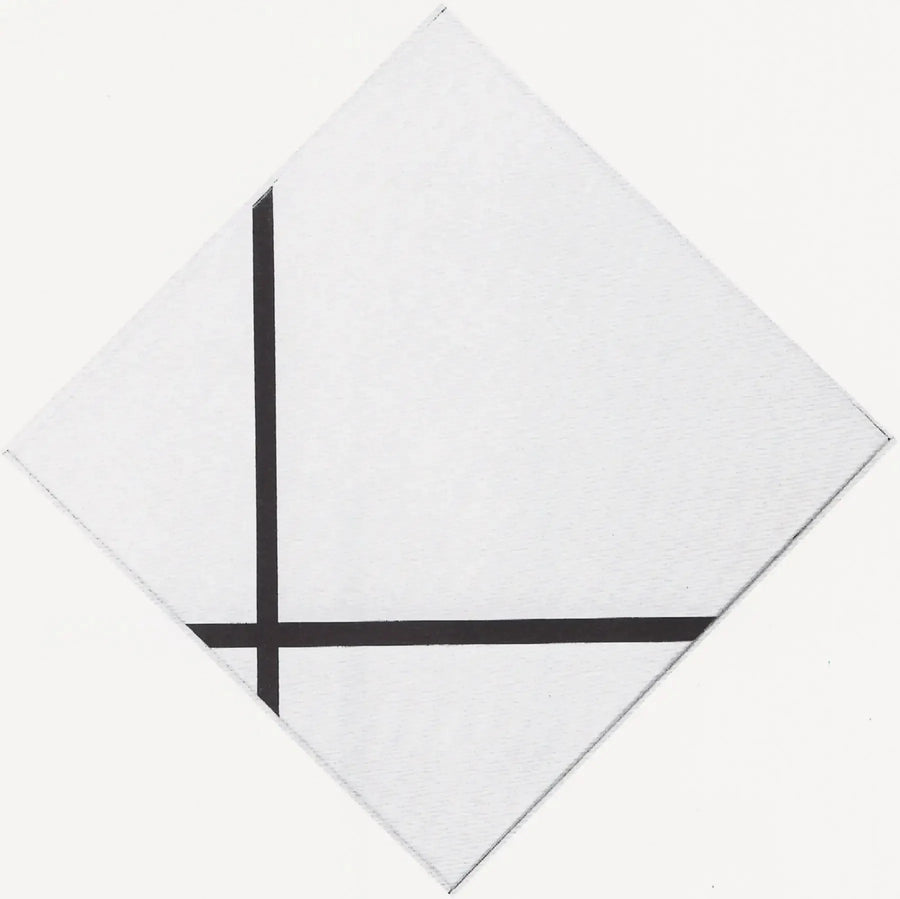 Rautenkomposition mit zwei Linien - Piet Mondrian