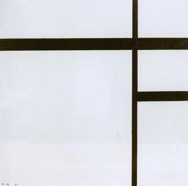 Komposition in Weiß und Schwarz II - Piet Mondrian