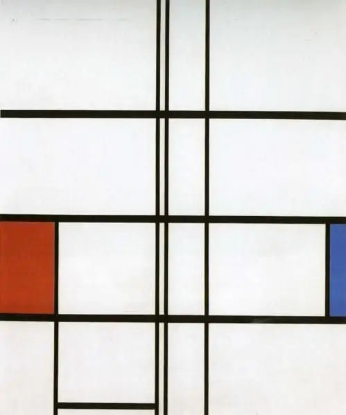 Komposition in Weiß, Rot und Blau - Piet Mondrian