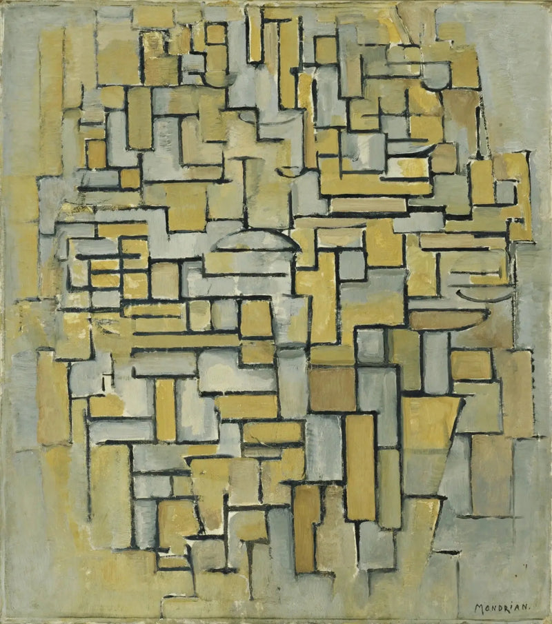 Komposition in Braun und Grau - Piet Mondrian
