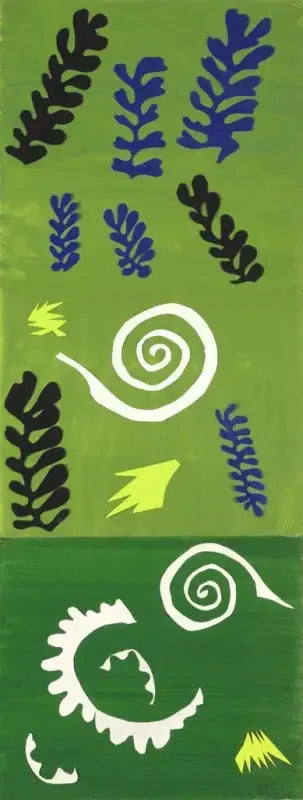 Komposition mit grünem Hintergrund - Henri Matisse