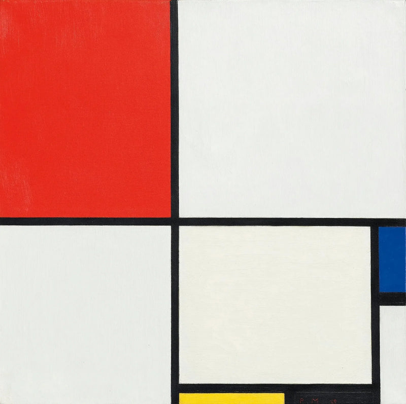 Komposition III mit Rot, Blau, Gelb und Schwarz - Piet Mondrian