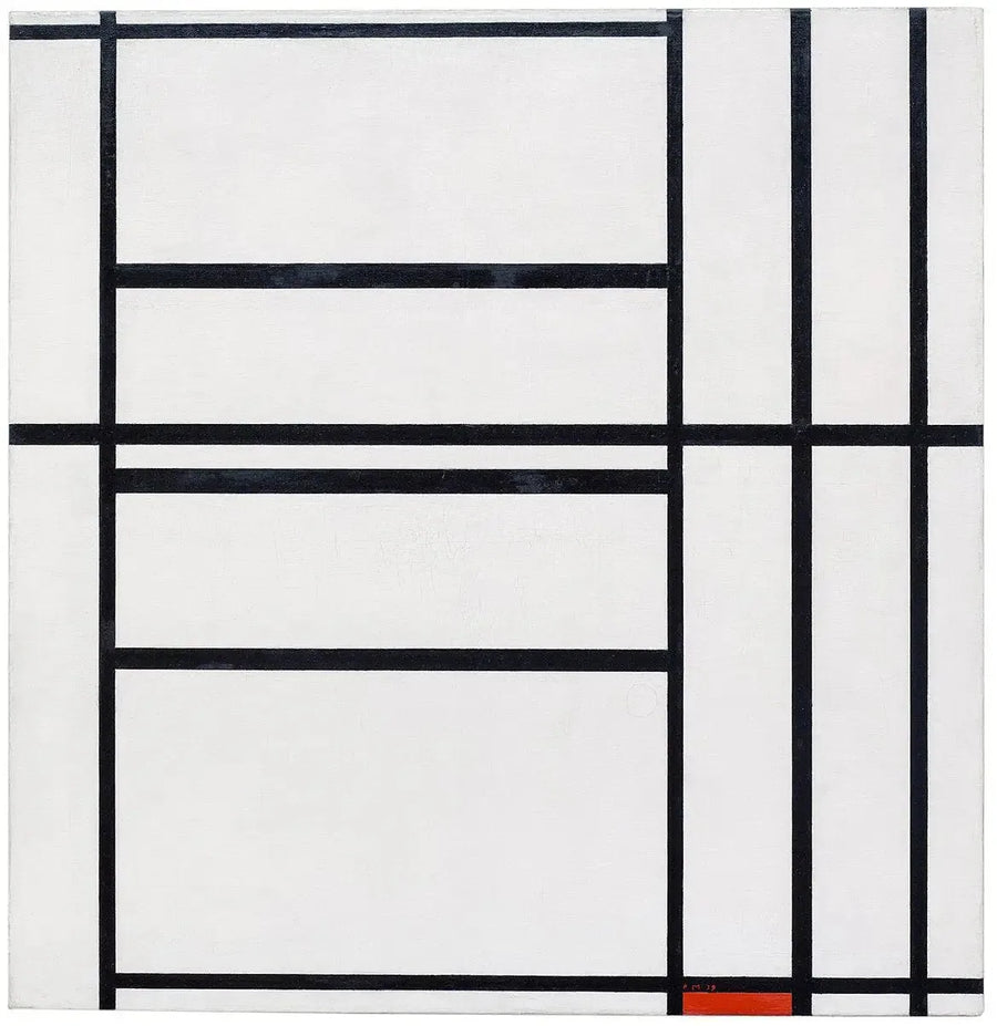Komposition Nr. 1 mit Grau und Rot 1938 / Komposition mit Rot 1939 - Piet Mondrian