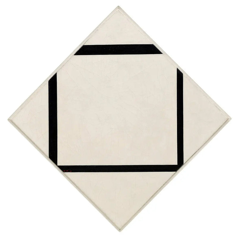 Komposition Nr. 1: Raute mit vier Linien - Piet Mondrian