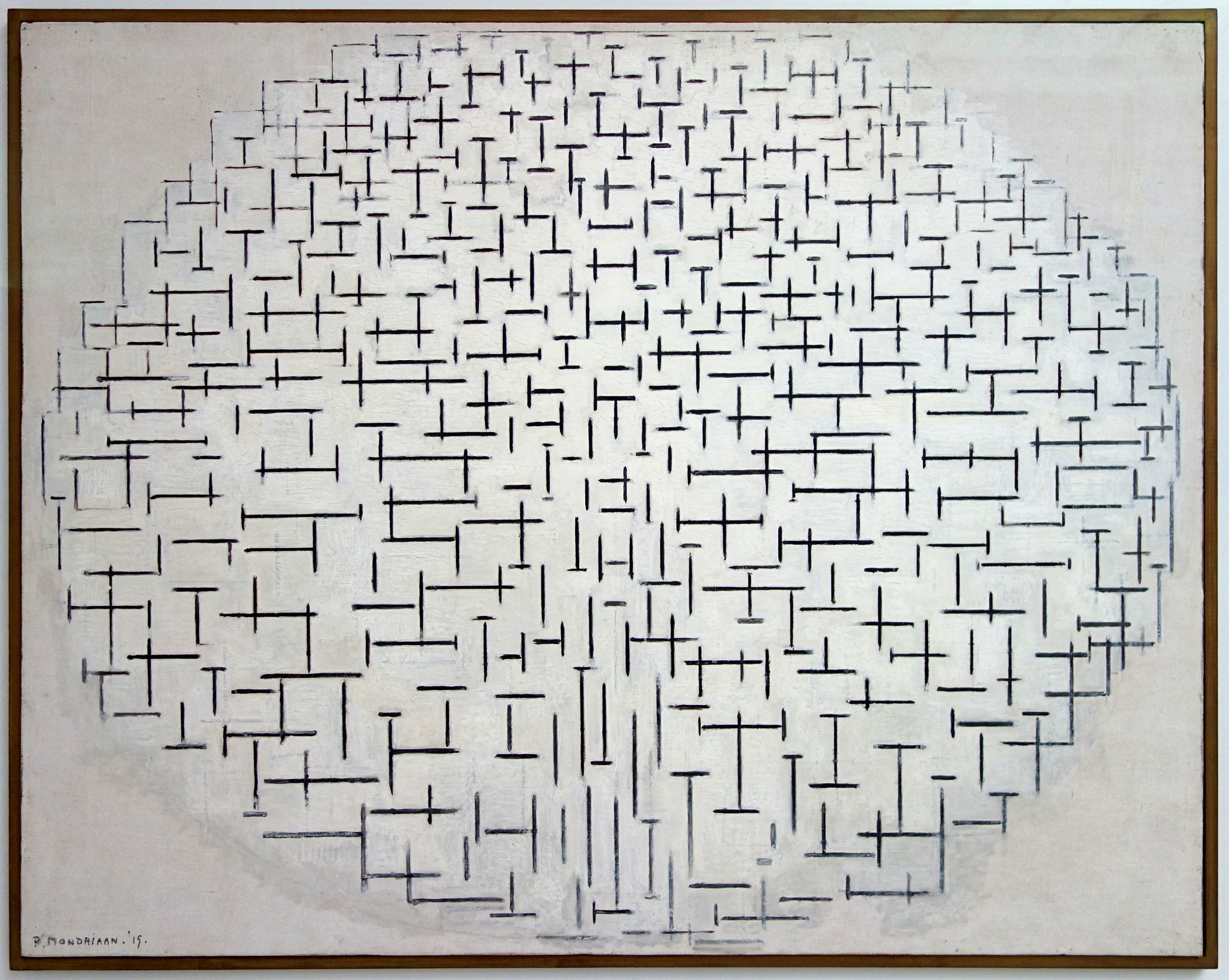 Reproduction du tableau « Composition n°10 (Jetée et Océan) - Piet Mondrian » par Alpha Reproduction en peinture à l’huile
