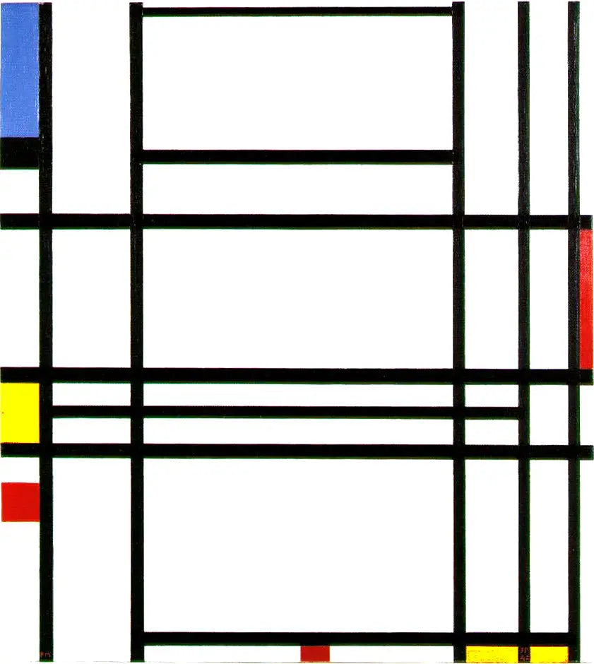 Reproduction du tableau « Composition n° 10 - Piet Mondrian » par Alpha Reproduction en peinture à l’huile