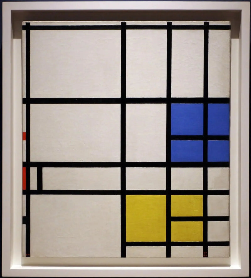 Komposition Nr. 11, 1940-42--LONDON, mit Blau, Rot und Gelb - Piet Mondrian