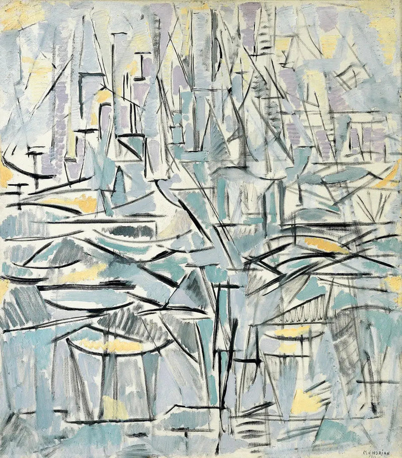 Komposition Nr. XVI, Komposition 1 (Bäume) - Piet Mondrian