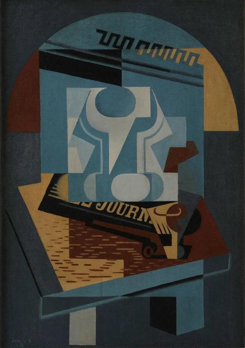 Obstschale und Zeitung - Juan Gris