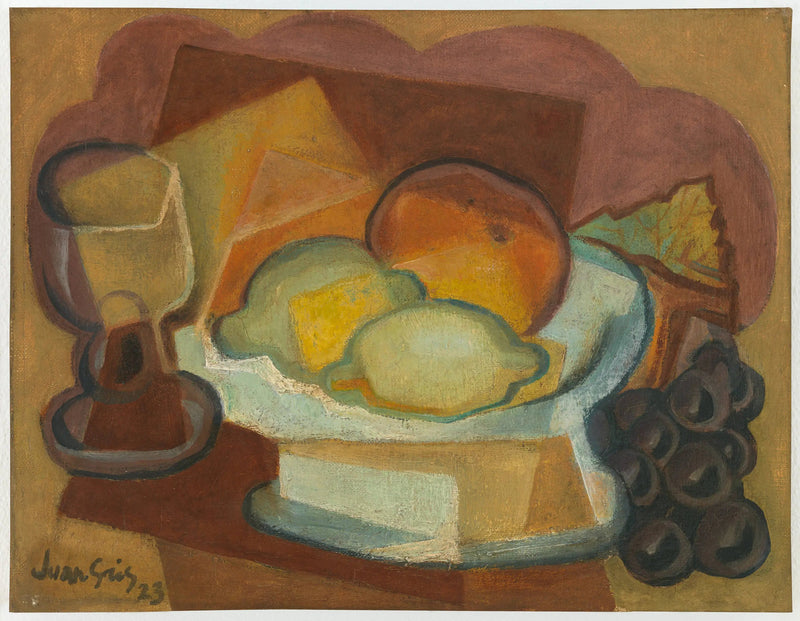 Compotier und Glas (Stillleben mit Zitronen) - Juan Gris