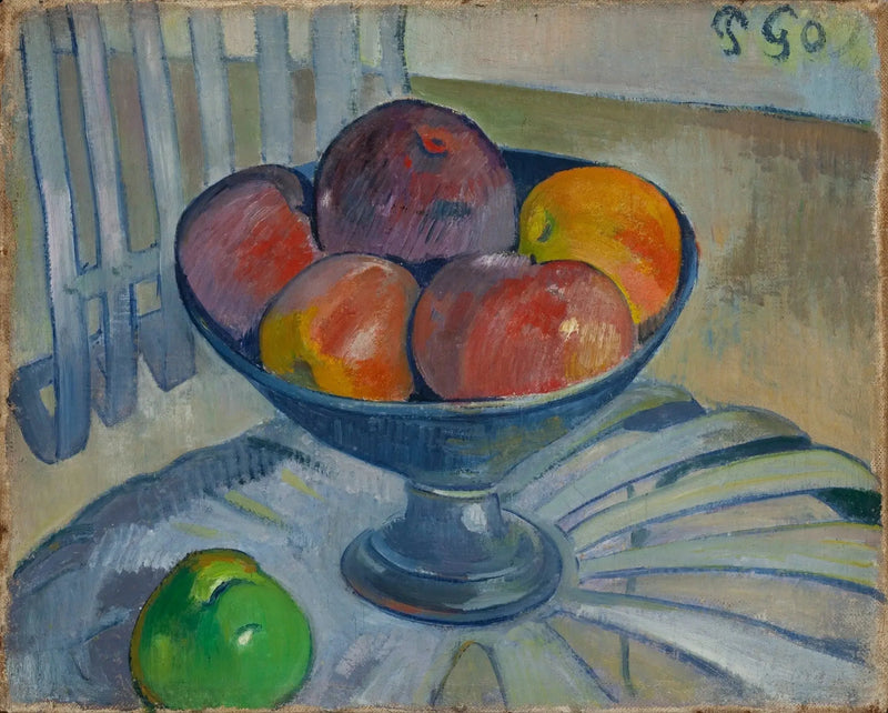 Obstschale auf einem Gartenstuhl - Paul Gauguin