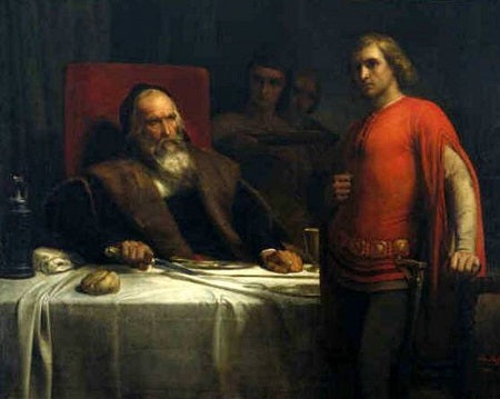 Graf Eberhard von Württemberg und sein Sohn - Ary Scheffer