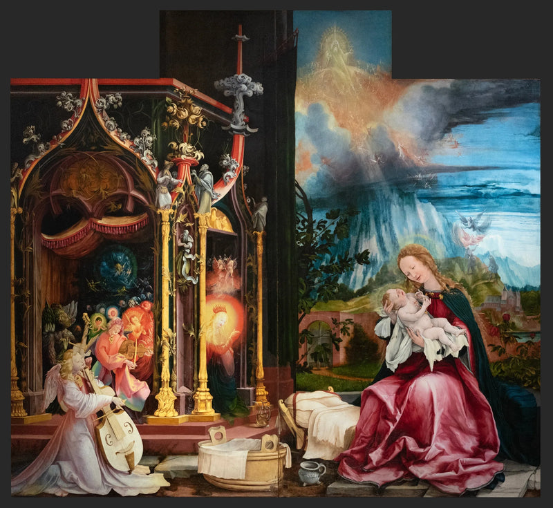 Konzert der Engel und Geburt Christi - Matthias Grünewald