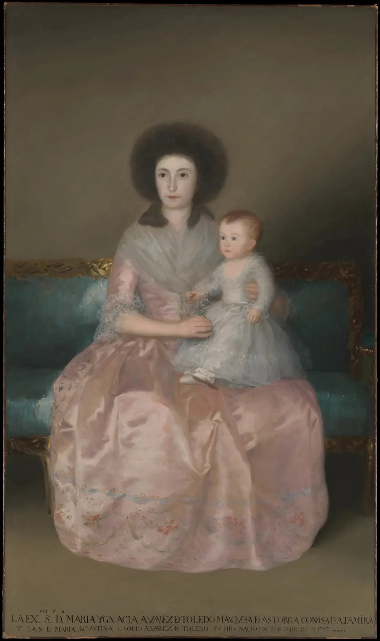 Condesa de Altamira et sa fille, María Agustina - Francisco de Goya image 1 copie de tableau peinte à la main