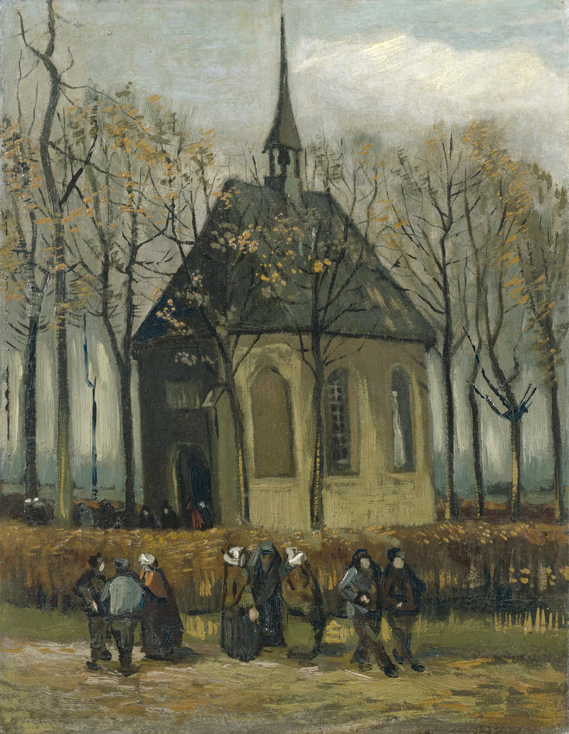 Gemeinschaft verlässt die reformierte Kirche von Nuenen - Vincent van Gogh
