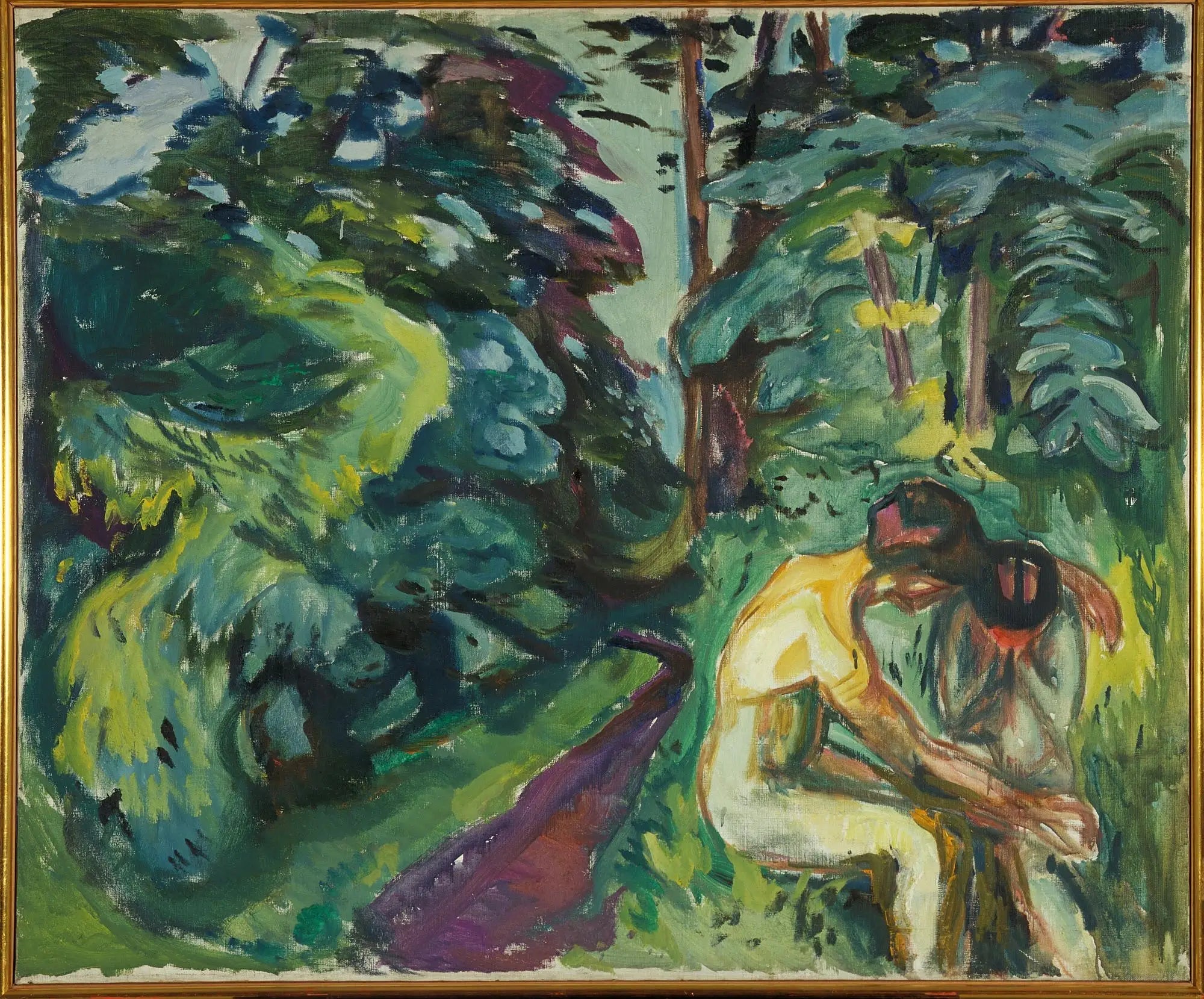 Consolation dans la forêt - Edvard Munch image 1 reproduction artisanale de tableau
