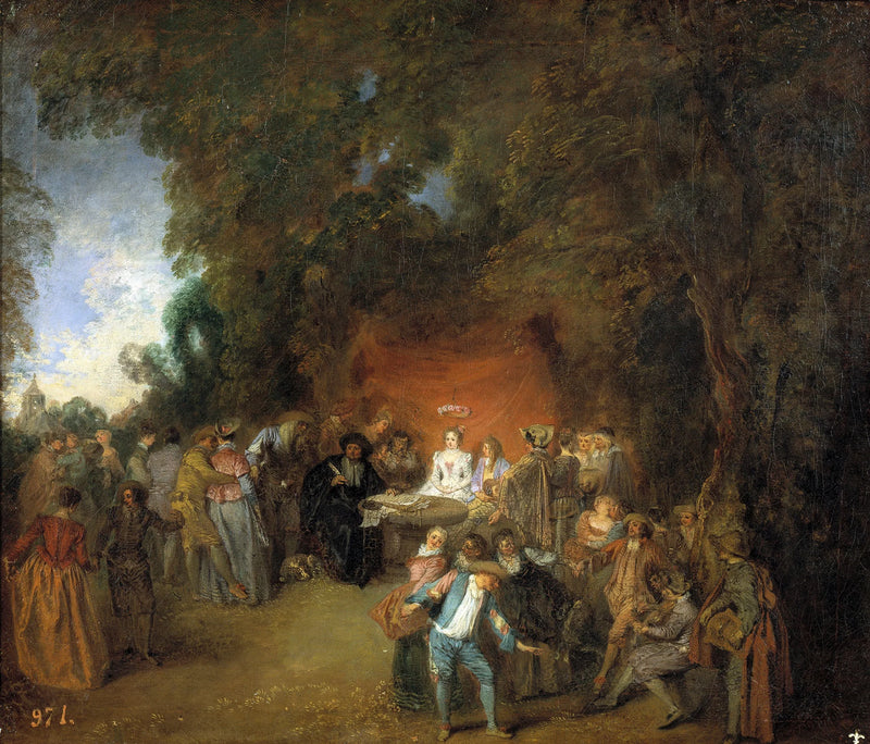Ehevertrag und traditionelle Tanz - Antoine Watteau