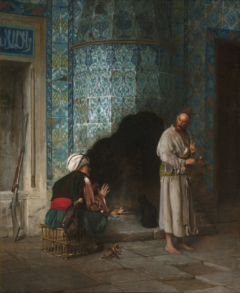 Gespräch am Kamin - Jean-Léon Gérôme