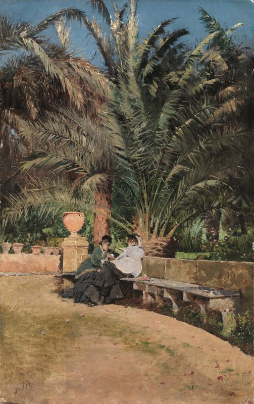 Gespräch im Garten - Giuseppe De Nittis