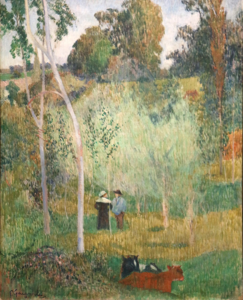Gespräch in den Wiesen, Pont-Aven - Paul Gauguin