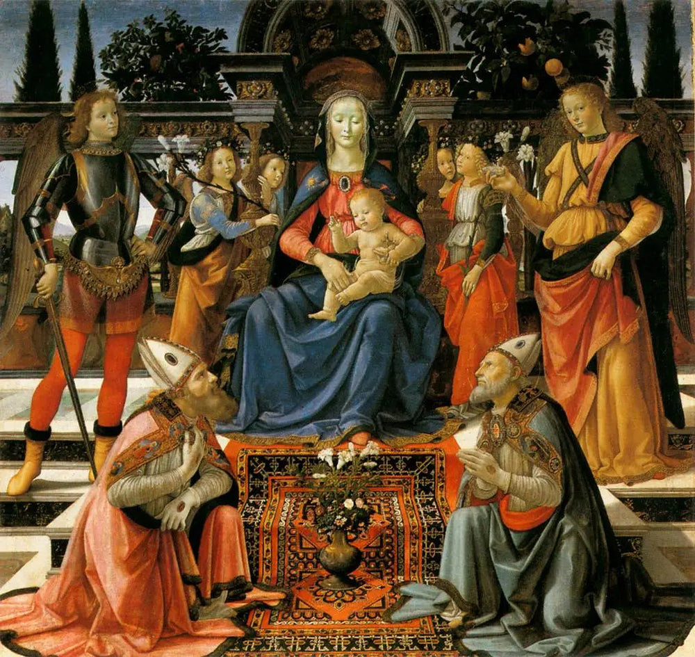 Conversation sacrée des Ingesuati - Domenico Ghirlandaio image 1 reproduction artisanale de tableau