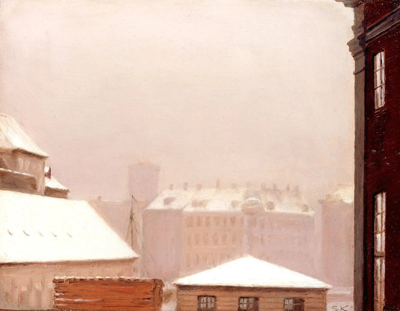 Kopenhagen: Die Dächer unter dem Schnee - Peder Severin Krøyer