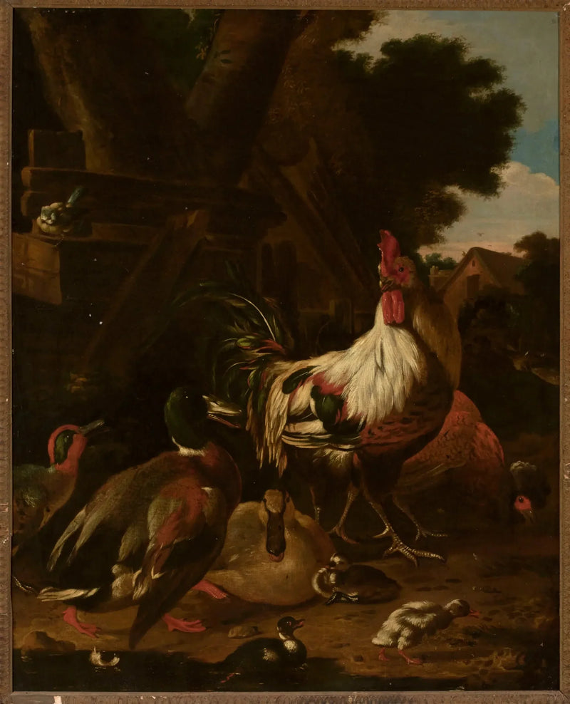 Hahn und Enten - Melchior de Hondecoeter