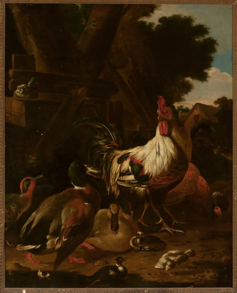 Hahn und Enten - Melchior de Hondecoeter