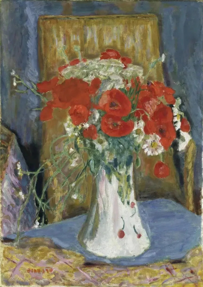 Mohnblumen in einer Vase - Pierre Bonnard