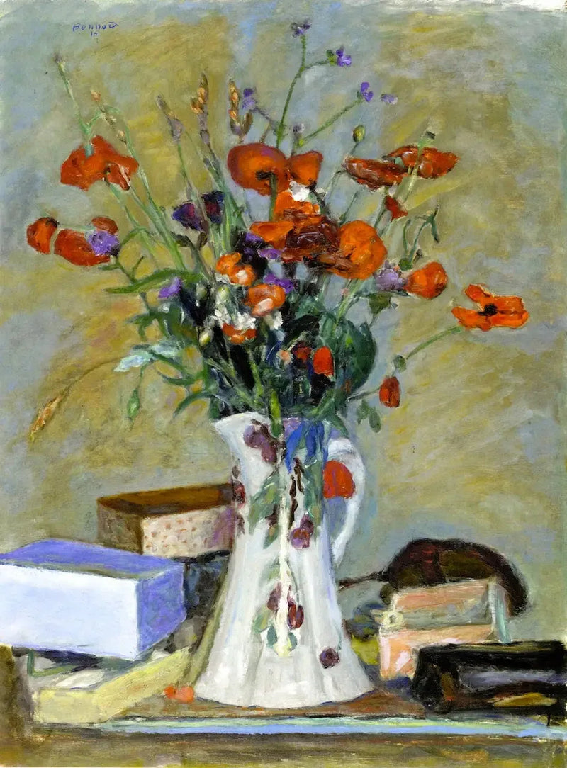 Mohnblumen und Gräser - Pierre Bonnard