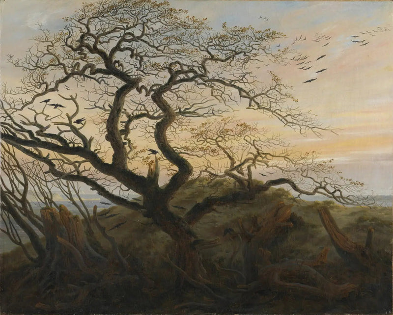 Krähen auf einem Baum - Caspar David Friedrich