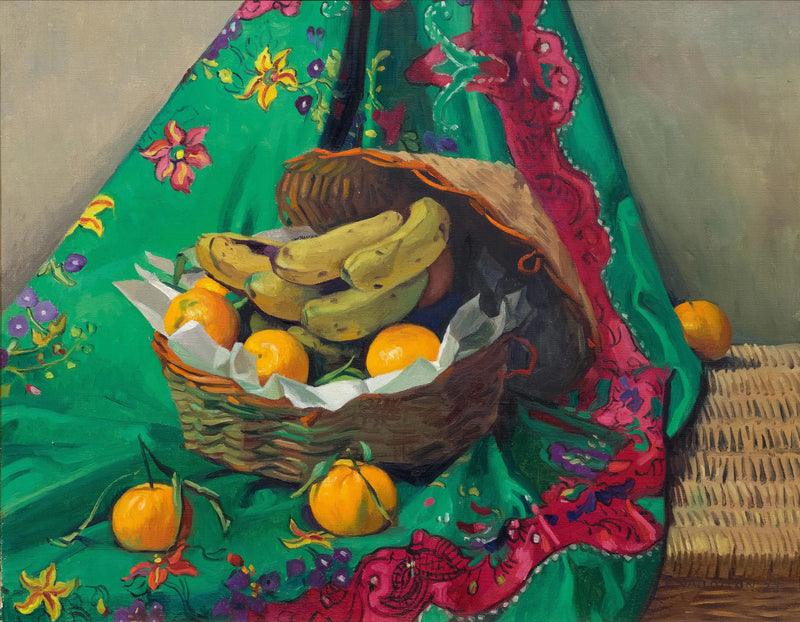 Korb mit Mandarinen und Bananen - Félix Vallotton
