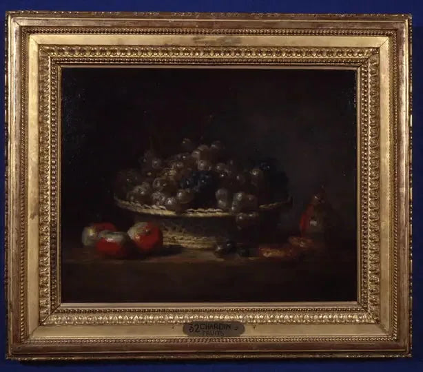 Korb mit Trauben, Äpfeln und Birnen sowie Plätzchen - Jean Siméon Chardin
