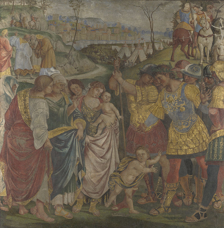 Coriolan, persuadé par sa famille d'épargner Rome - Luca Signorelli image 1 copie peinte à la main à l’huile