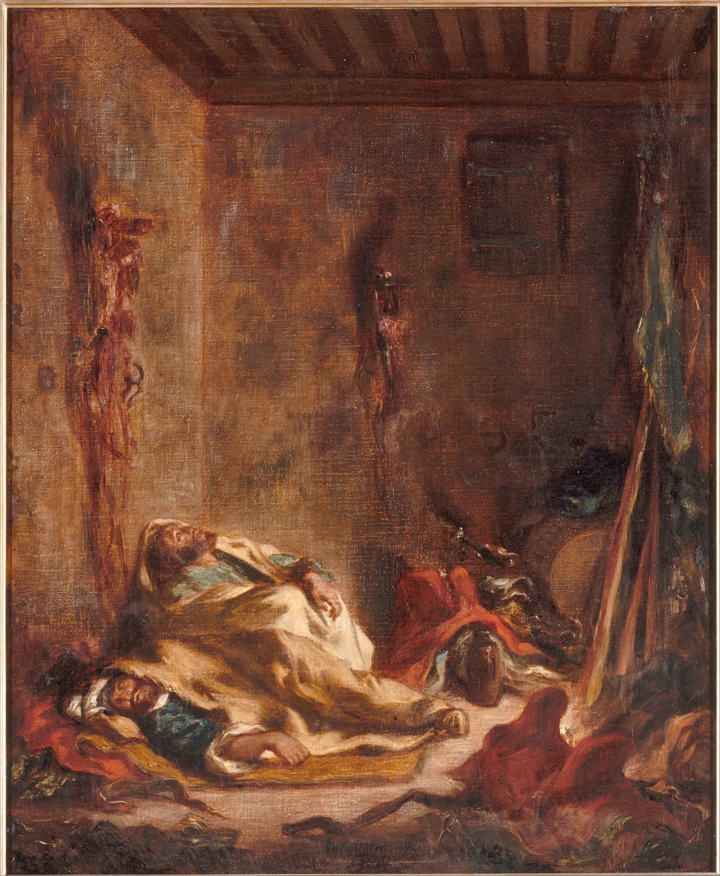 Corps de garde marocain - Eugène Delacroix image 2 tableau peint à l’huile sur toile