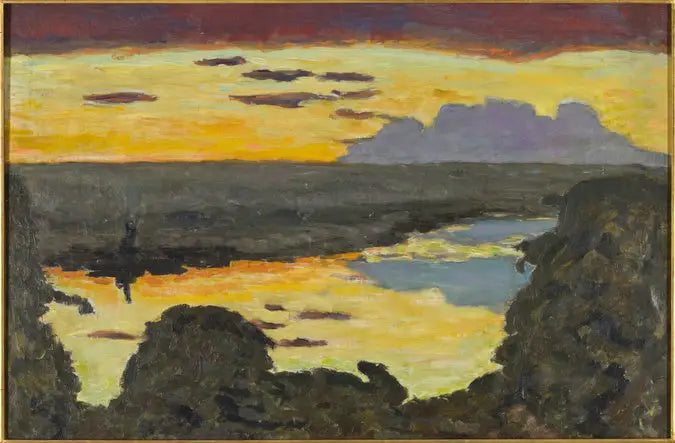 Abenddämmerung, Flussufer - Pierre Bonnard