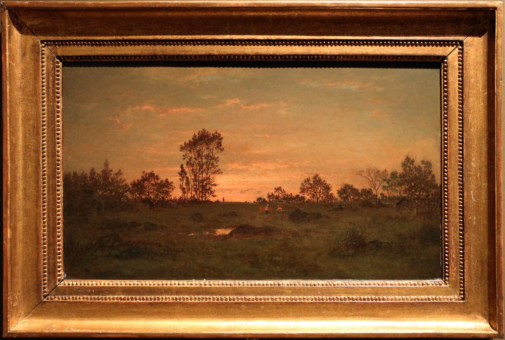 Coucher de soleil à Barbizon - Théodore Rousseau image 1 tableau peint à l’huile sur toile