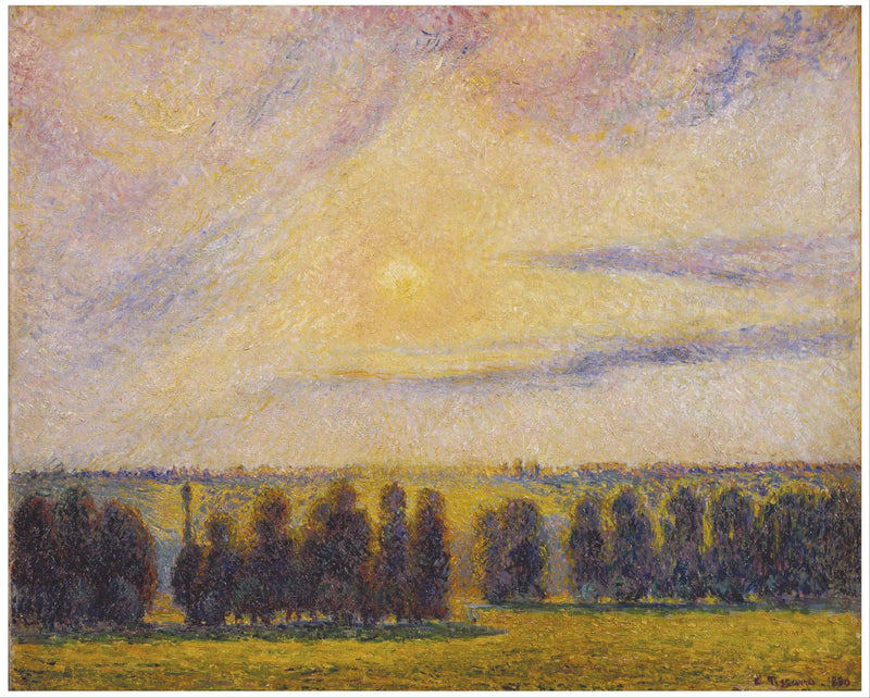 Sonnenuntergang in Éragny - Camille Pissarro
