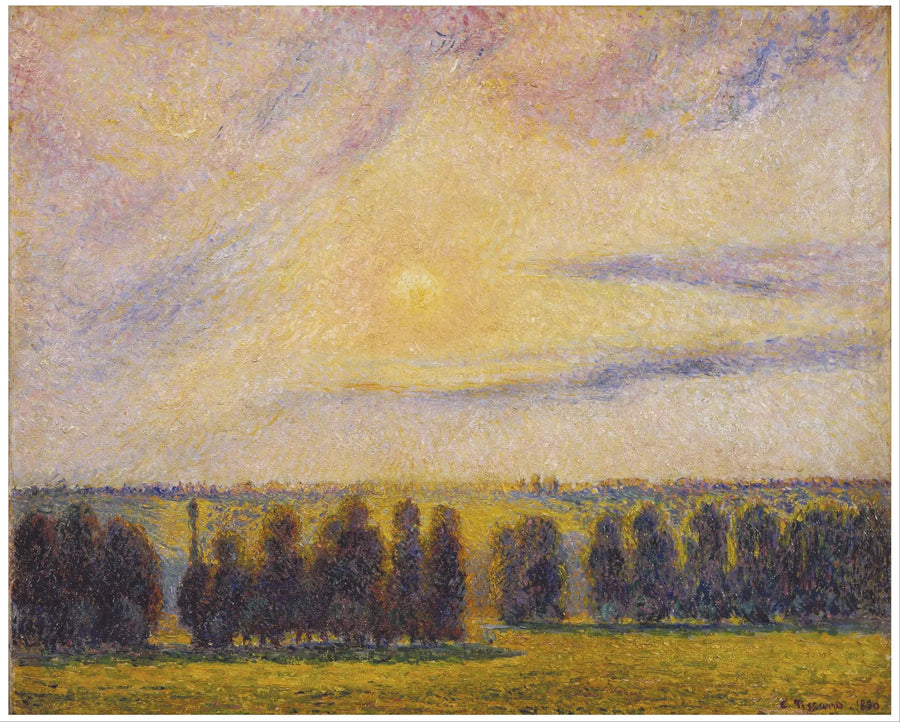 Sonnenuntergang in Éragny - Camille Pissarro