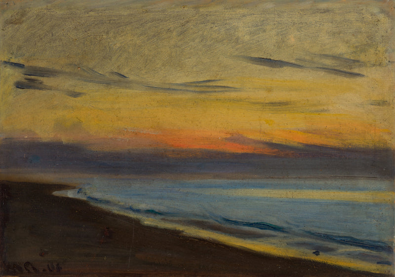 Sonnenuntergang in Skagen - Michael Peter Ancher