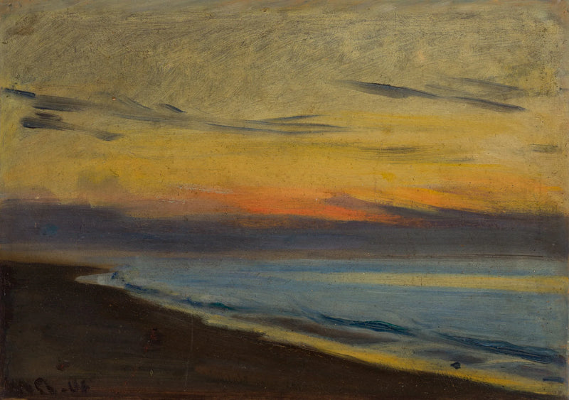 Sonnenuntergang in Skagen - Michael Peter Ancher