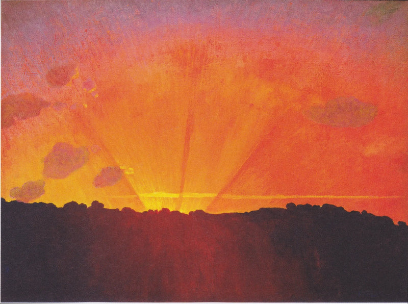 Sonnenuntergang, orange Himmel - Félix Vallotton