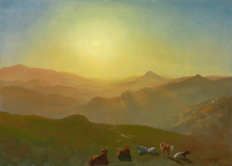 Sonnenuntergang, Clay Street Hill, San Francisco - Albert Bierstadt