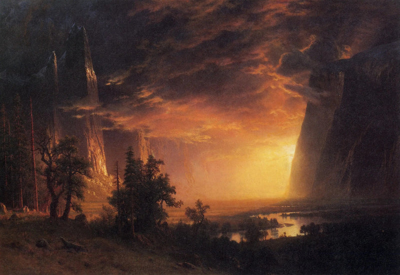 Sonnenuntergang im Yosemite-Tal - Albert Bierstadt
