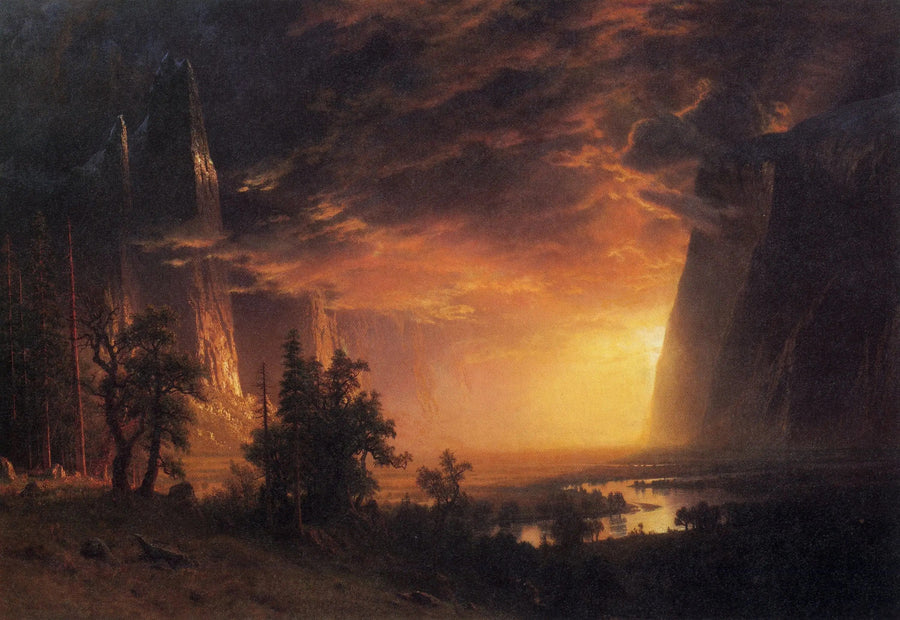 Sonnenuntergang im Yosemite-Tal - Albert Bierstadt