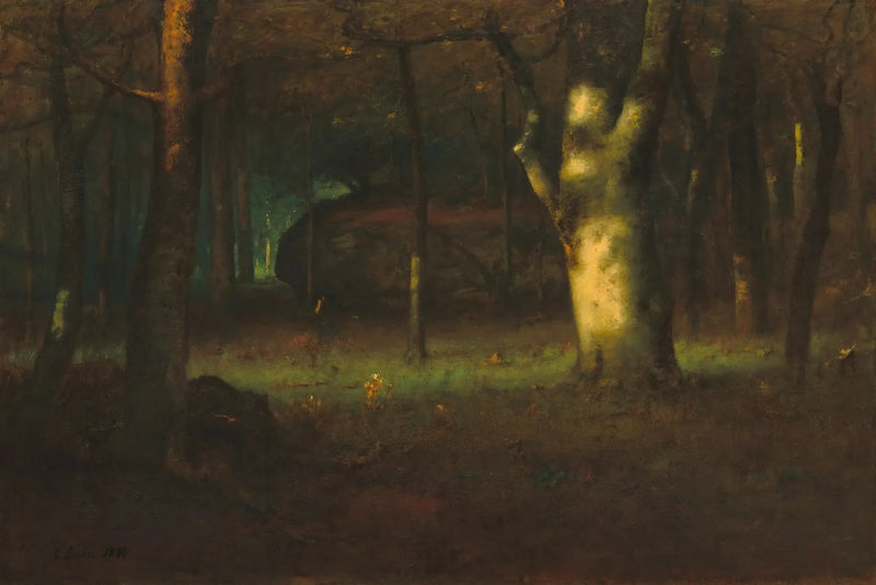 Sonnenuntergang im Wald - George Inness