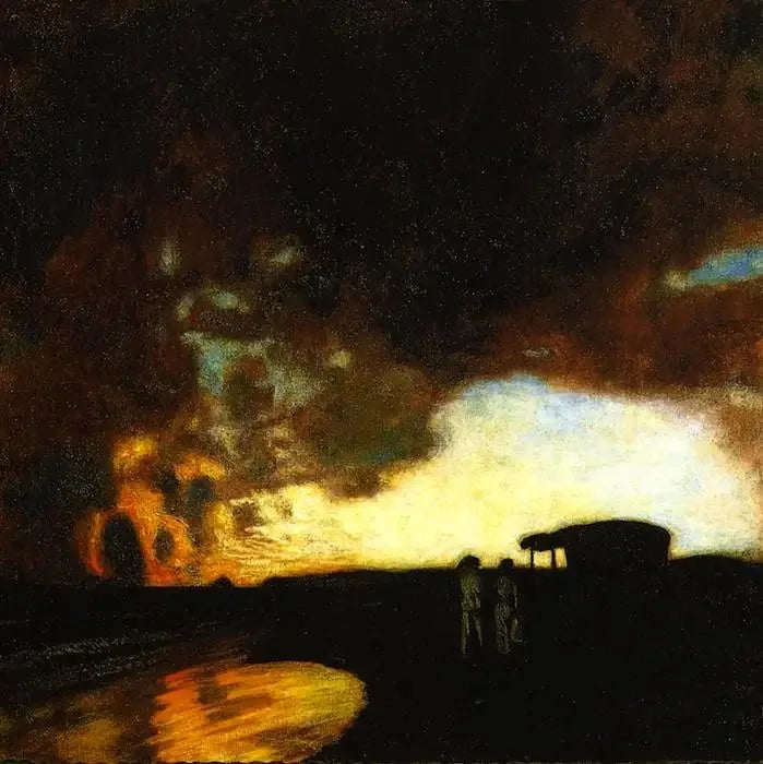 Sonnenuntergang am Meer - Franz von Stuck