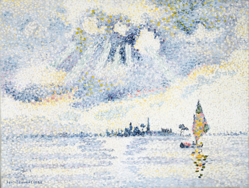 Sonnenuntergang über der Lagune von Venedig - Henri-Edmond Cross