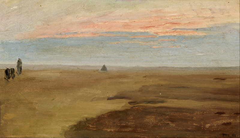 Sonnenuntergang über dem Moor. - Michael Peter Ancher